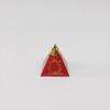 6x6x6 Bordo Altın Yaldızlı Piramit Kutu